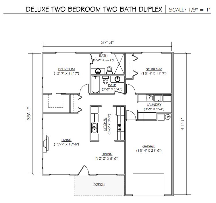 Deluxe Two Bedroom Two Bath Duplex